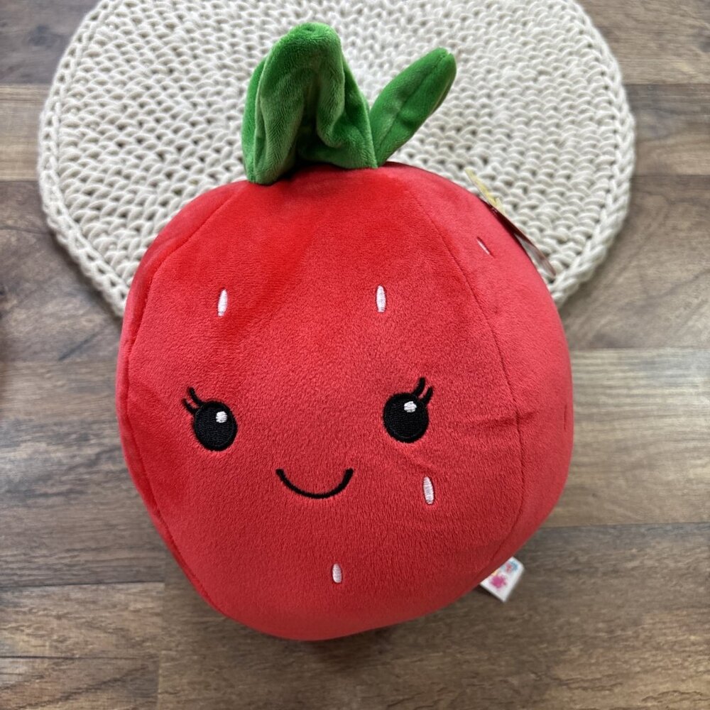 Smoochy Pals Red Strawberry Fruit Plush 8” NEW w TAG Linzy Toys